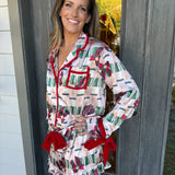 Fizz The Season Satin Ruffle Short Set