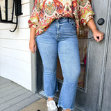 Deutz High Rise Crop Flare Jeans - Curvy