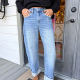 Dusty Sky Barrel Jeans