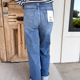 Every Bleu Super High Rise Wide Cuffed Leg Jeans