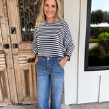 Every Bleu Super High Rise Wide Cuffed Leg Jeans