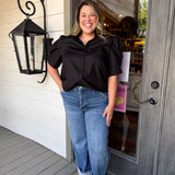 Every Bleu Super High Rise Wide Cuffed Leg Jeans- Curvy