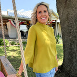 Citron Mock Neck Sweater Top