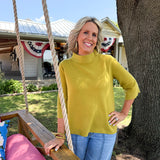 Citron Mock Neck Sweater Top