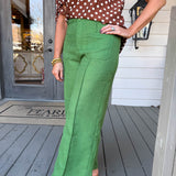 Fern Tweed Pleated Pants