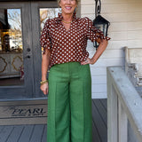 Fern Tweed Pleated Pants