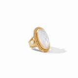 Clear Crystal Flora Statement Ring