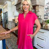 Fuchsia T-shirt Mini Dress