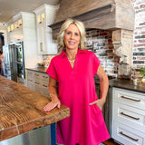 Fuchsia T-shirt Mini Dress