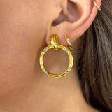 CZ Astor Doorknocker Earring