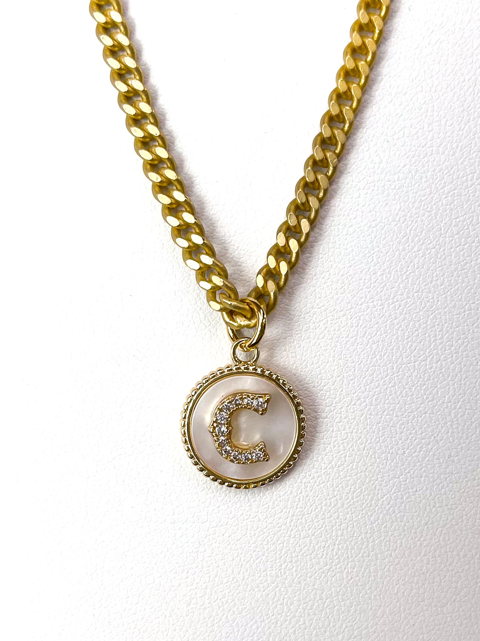 Curb Monogram Necklace