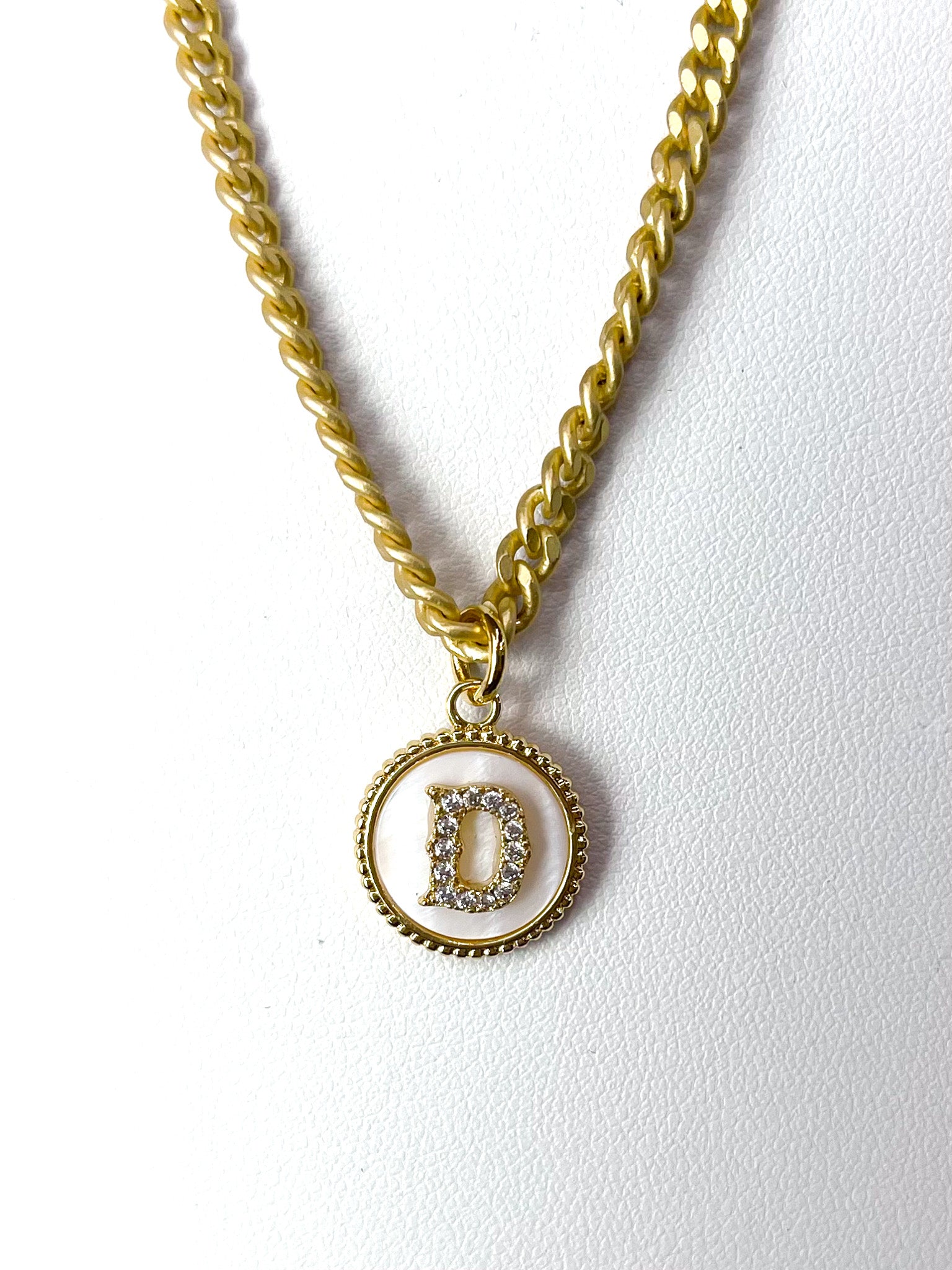 Curb Monogram Necklace