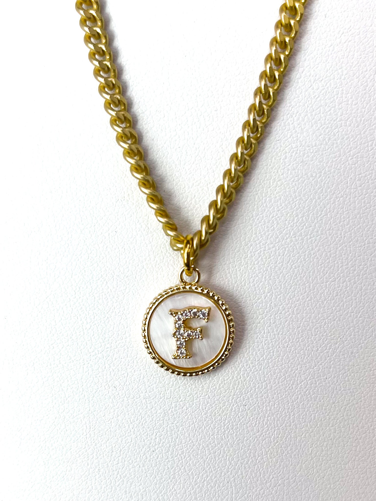 Curb Monogram Necklace