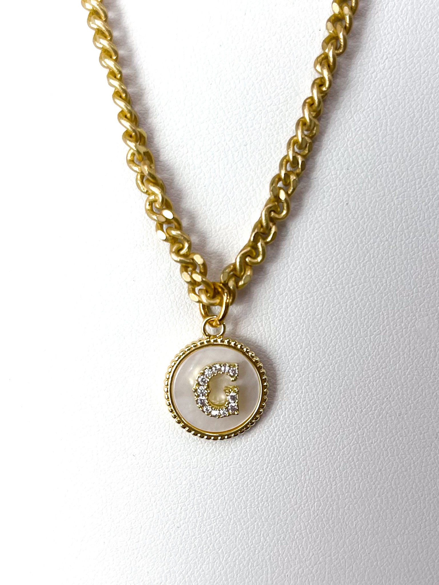 Curb Monogram Necklace