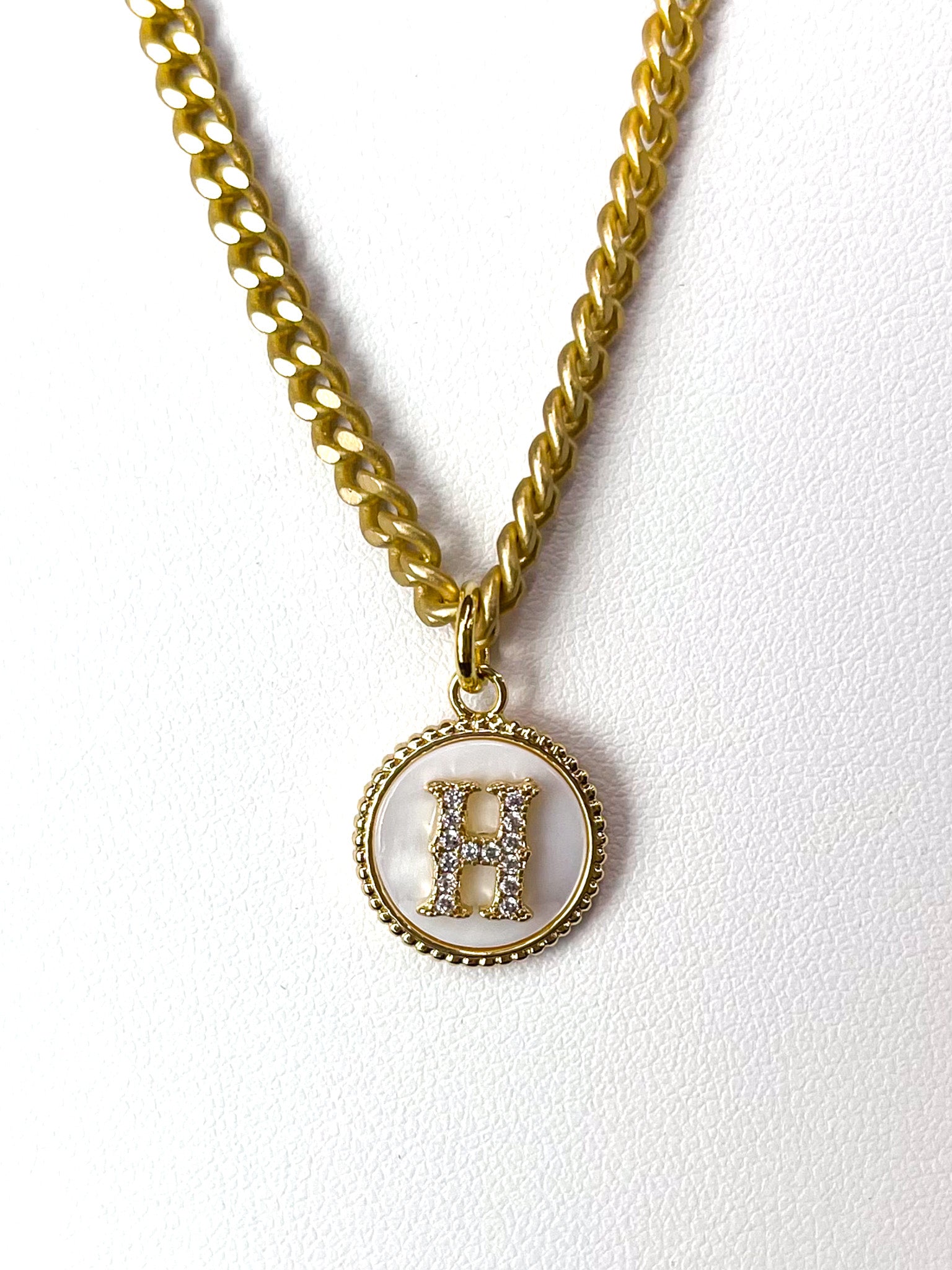 Curb Monogram Necklace