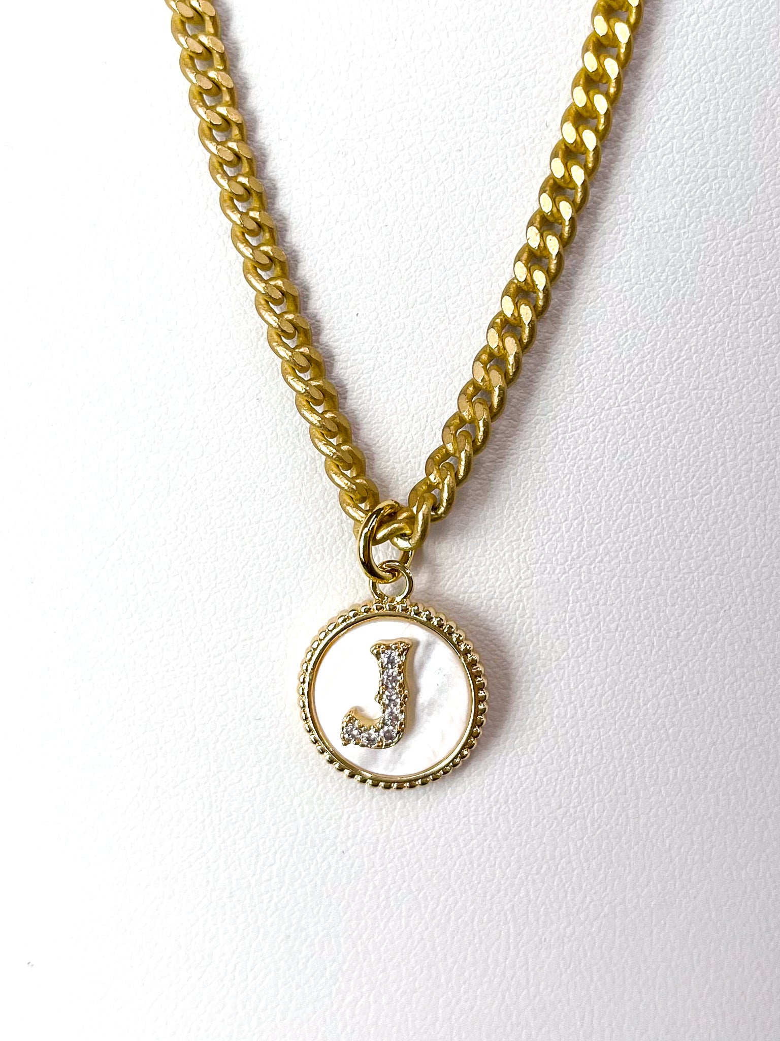 Curb Monogram Necklace