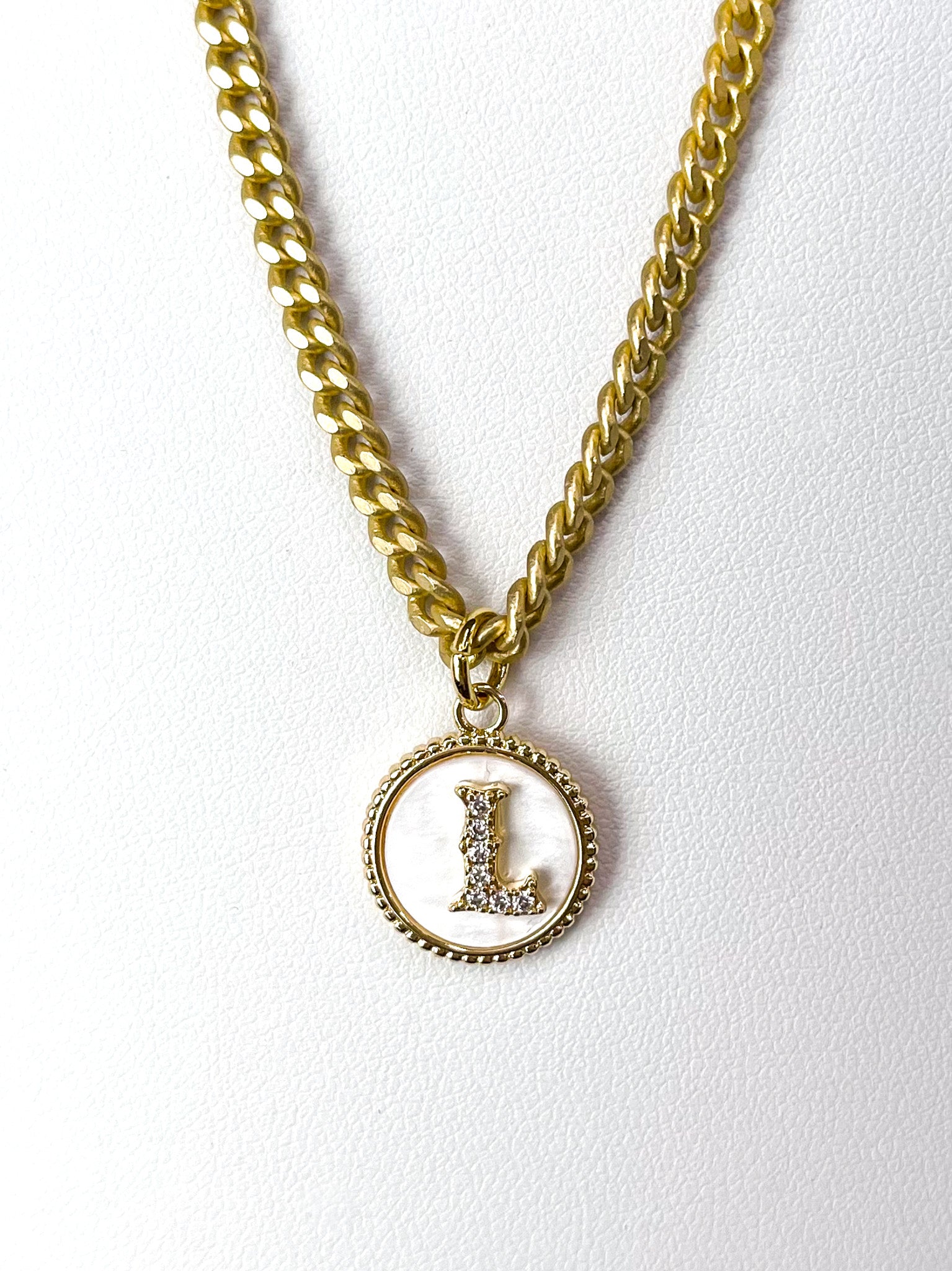 Curb Monogram Necklace