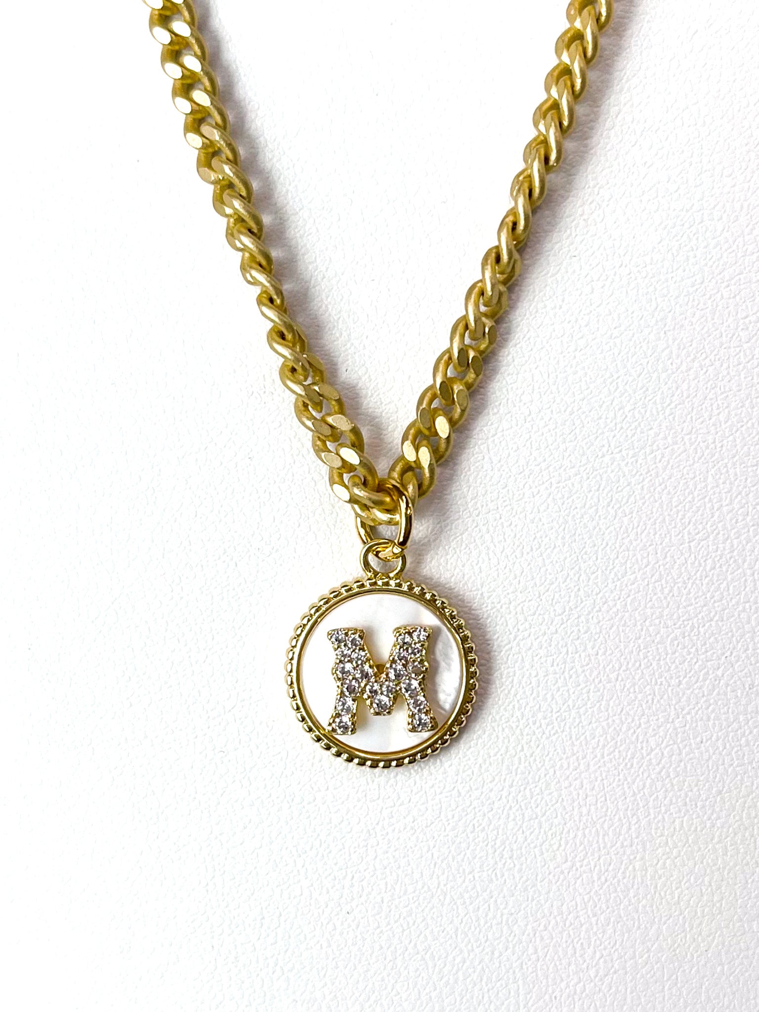 Curb Monogram Necklace