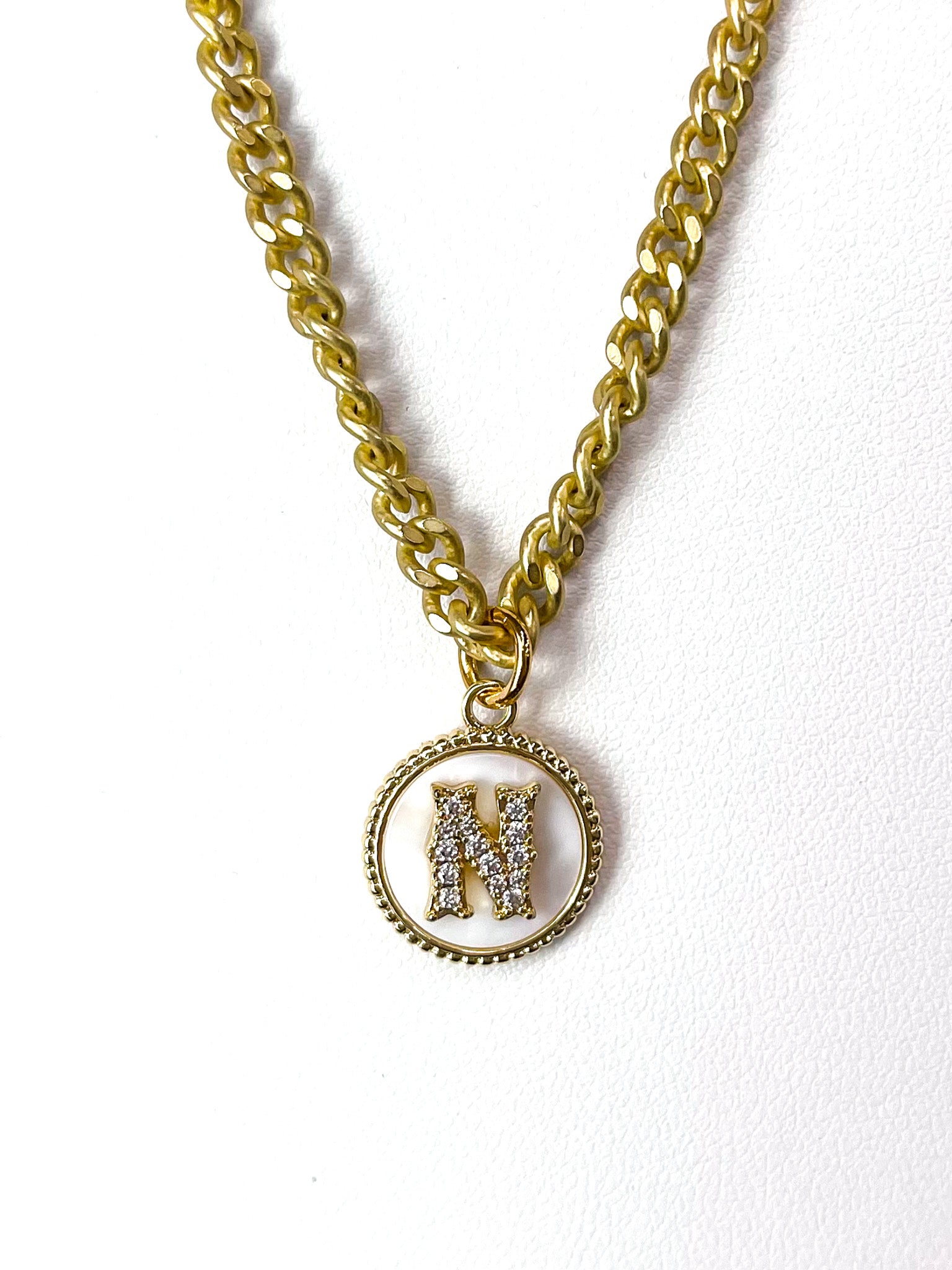 Curb Monogram Necklace