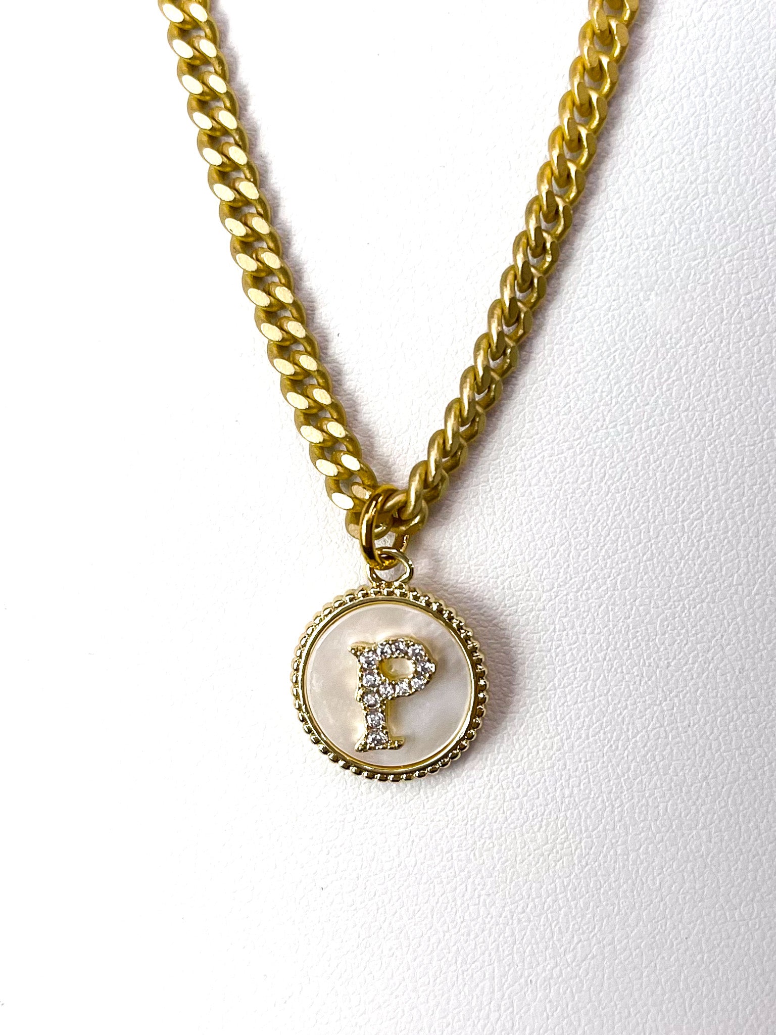 Curb Monogram Necklace