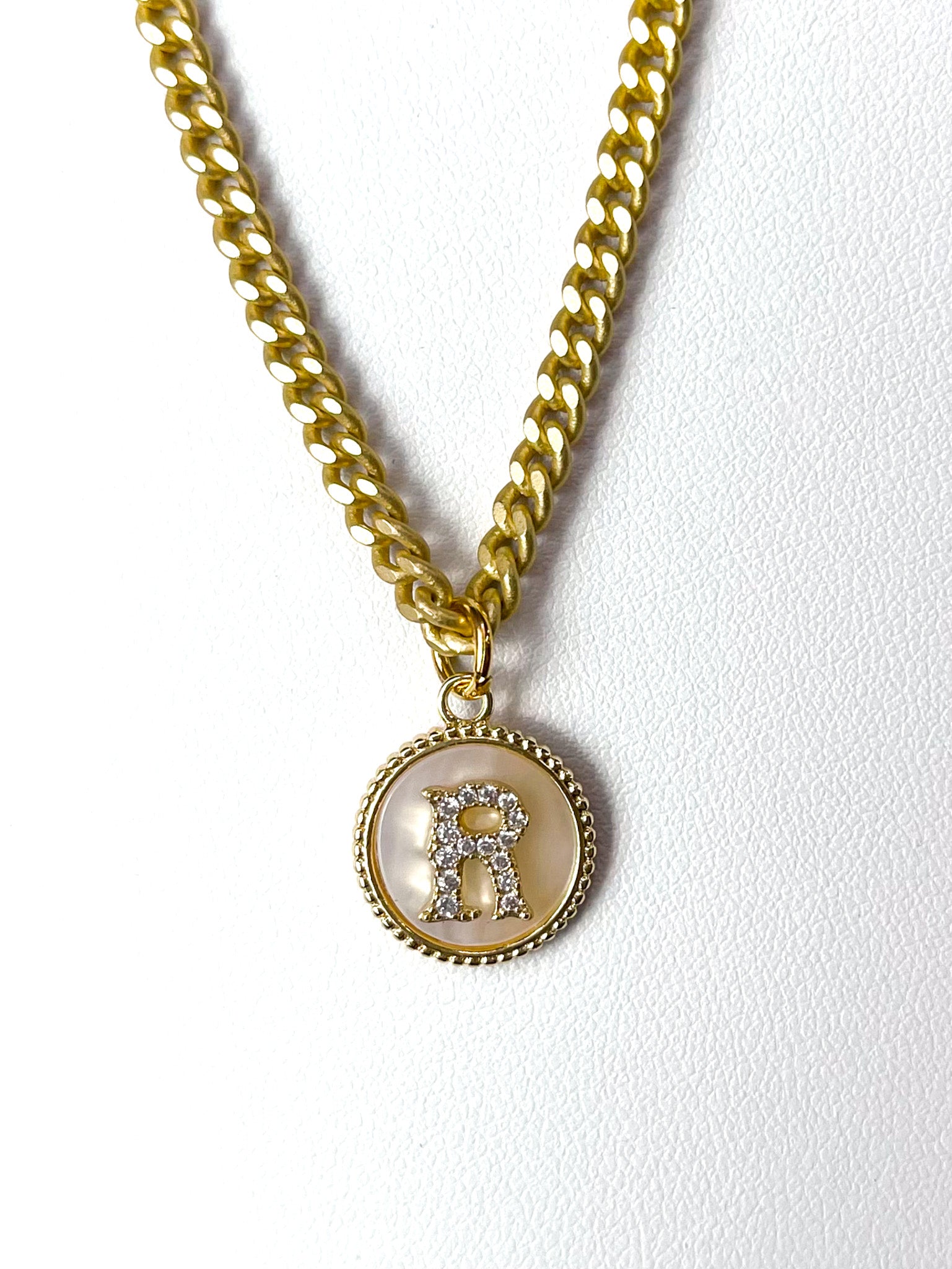 Curb Monogram Necklace