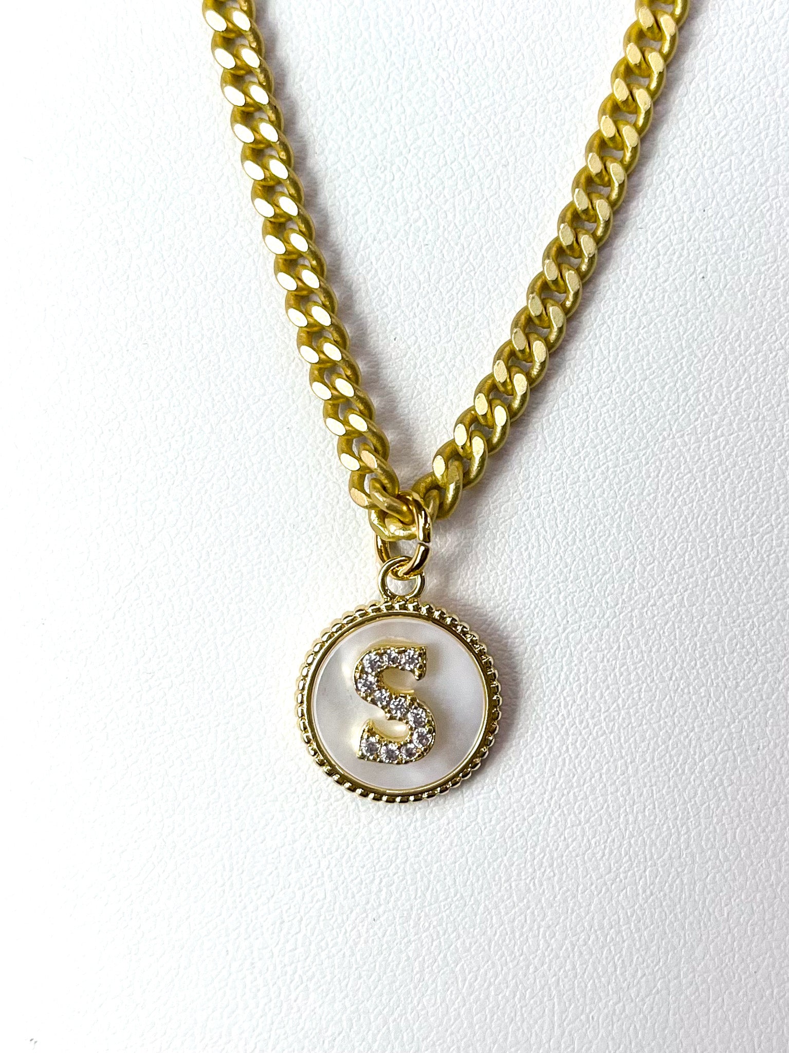 Curb Monogram Necklace