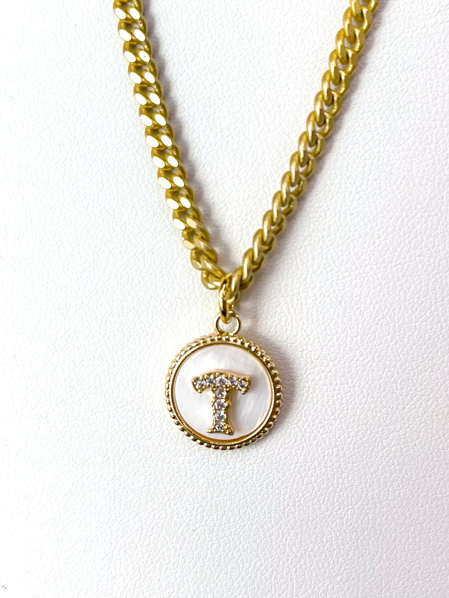 Curb Monogram Necklace