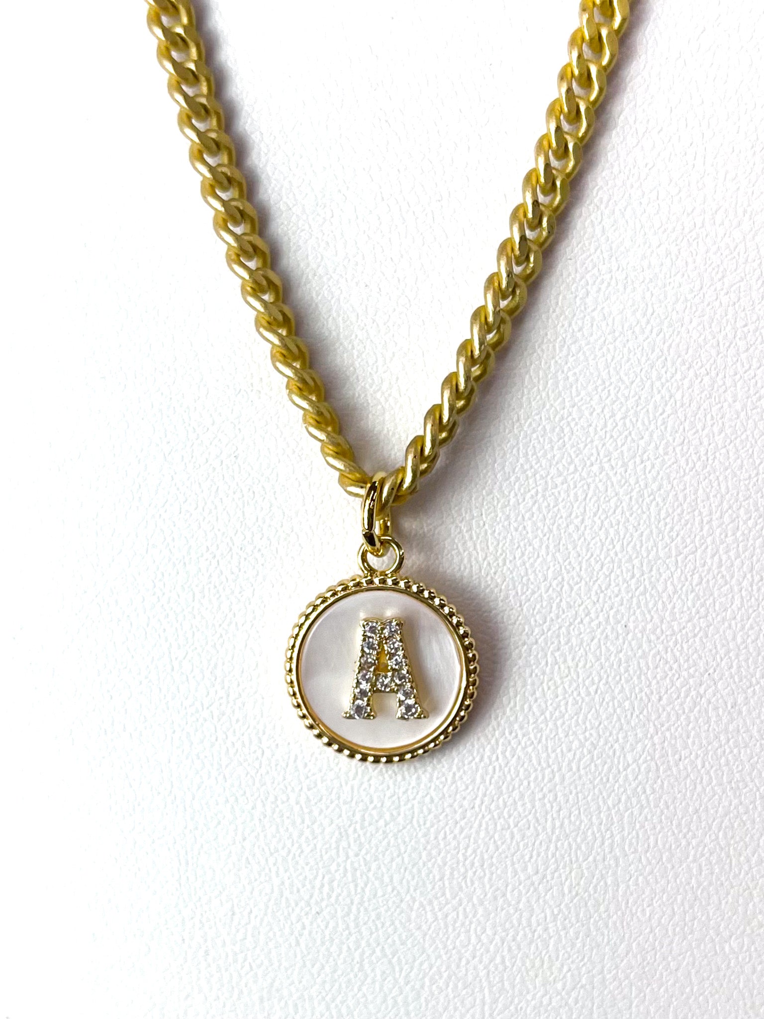 Curb Monogram Necklace