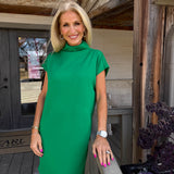 Green Parsons Mini Dress