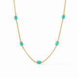 Turquoise Blue Hydra Delicate Station Necklace