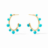 Turquoise Blue Hydra Stone Hoop