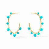 Turquoise Blue Hydra Stone Hoop
