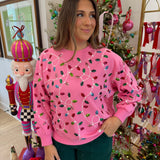 Sarah Pink Lights Sweatshirt