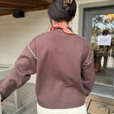 Chocolate Jessa Stitch Sweater