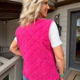 Magenta Harvest Corduroy Vest