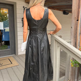Tylor Leather Midi Tank Dress