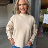 Beige Jessa Stitch Sweater