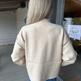 Beige Jessa Stitch Sweater