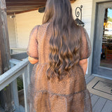 Brass Leopard Mini Dress - Curvy