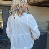 Ellis Eyelet High Neck Blouse