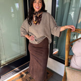 Corrine Maxi Suede Skirt