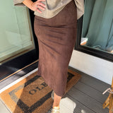 Corrine Maxi Suede Skirt