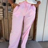 Pink Stripe Seersucker Lounge Pants