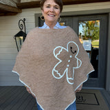 Gingerbread Blanket Knit Cape