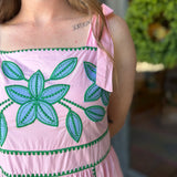 Pink Tie Strap Midi