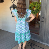 Lime Block Print Mini