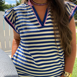 Amelia Striped Mini Dress - Curvy