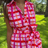 Darvy Checker Collared Maxi