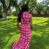 Darvy Checker Collared Maxi