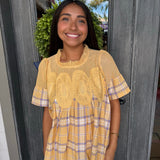 Louise Plaid Babydoll Top